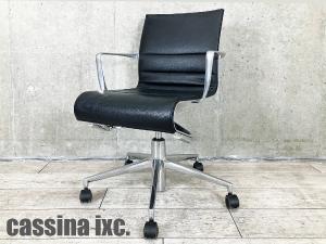 cassina ixc./カッシーナ・イクスシー　ローリングフレーム スウィベルチェア　本革　ALIAS