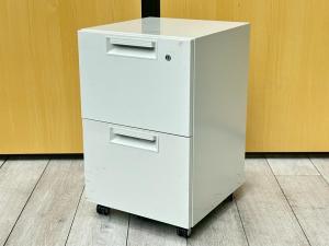 【奥行スリムタイプ入荷！】■プラス　リードシリーズ　2段ワゴン　ホワイト　W395×D420×H630mm　【サイドキャビネット】【ハイワゴン】【PLUS　LEED】【2504】弊社使用欄【A01012750】