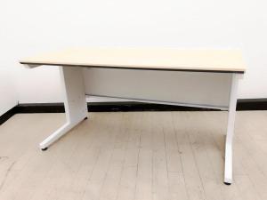 【在庫入替セール品】人気の木目調！【広々使える平デスク！】■ISシリーズ/ナチュラル/幅1400mm※引き出し無し【弊社使用欄：A90900229】
