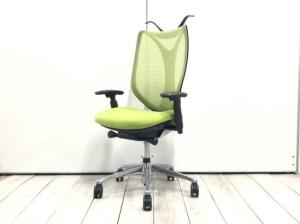 【在庫入替セール】【1脚限定】【クレジット決済優先】【ハンガー付】前傾姿勢をサポートする人気チェアがロット入荷！｜オカムラ｜サブリナ｜ライトグリーン｜可動肘