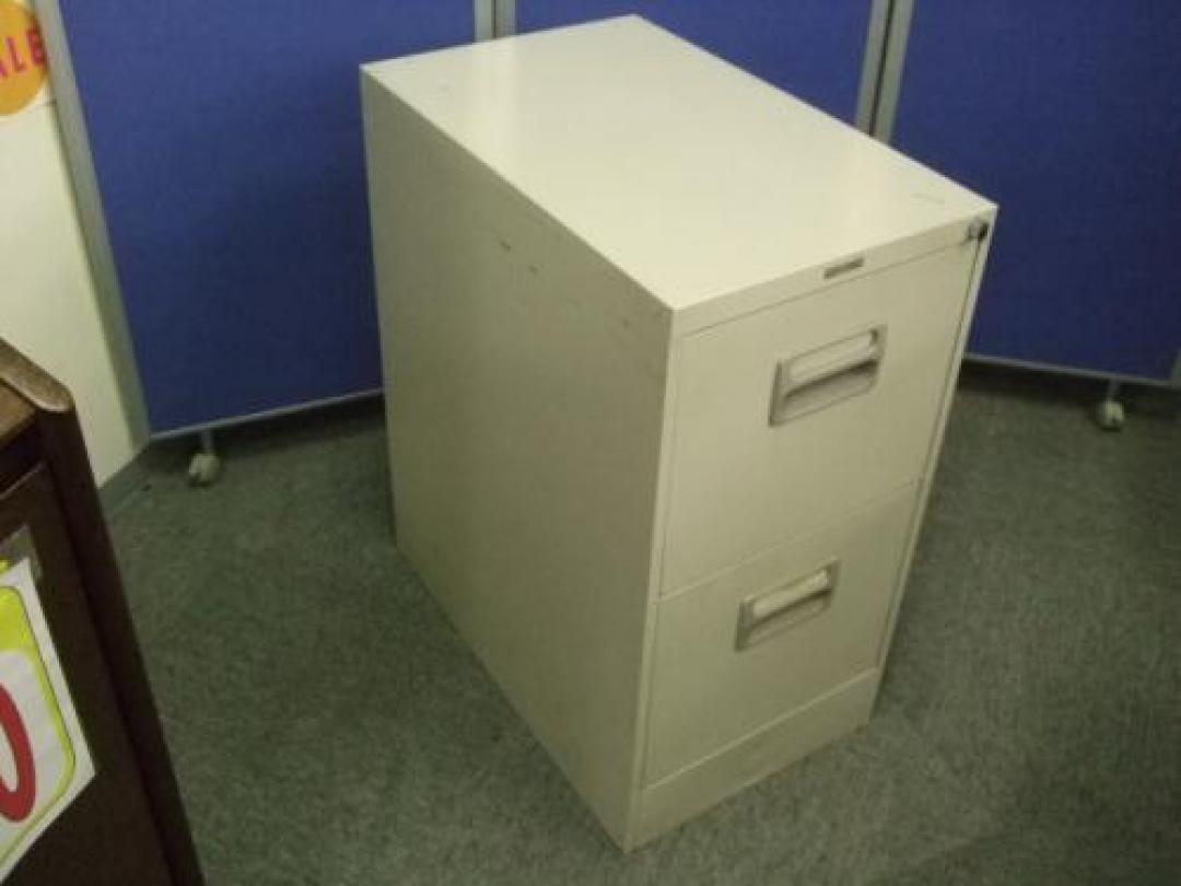 【ラス1】ライオン製　２段Ａ４ファイルキャビネット
                                    中古
            