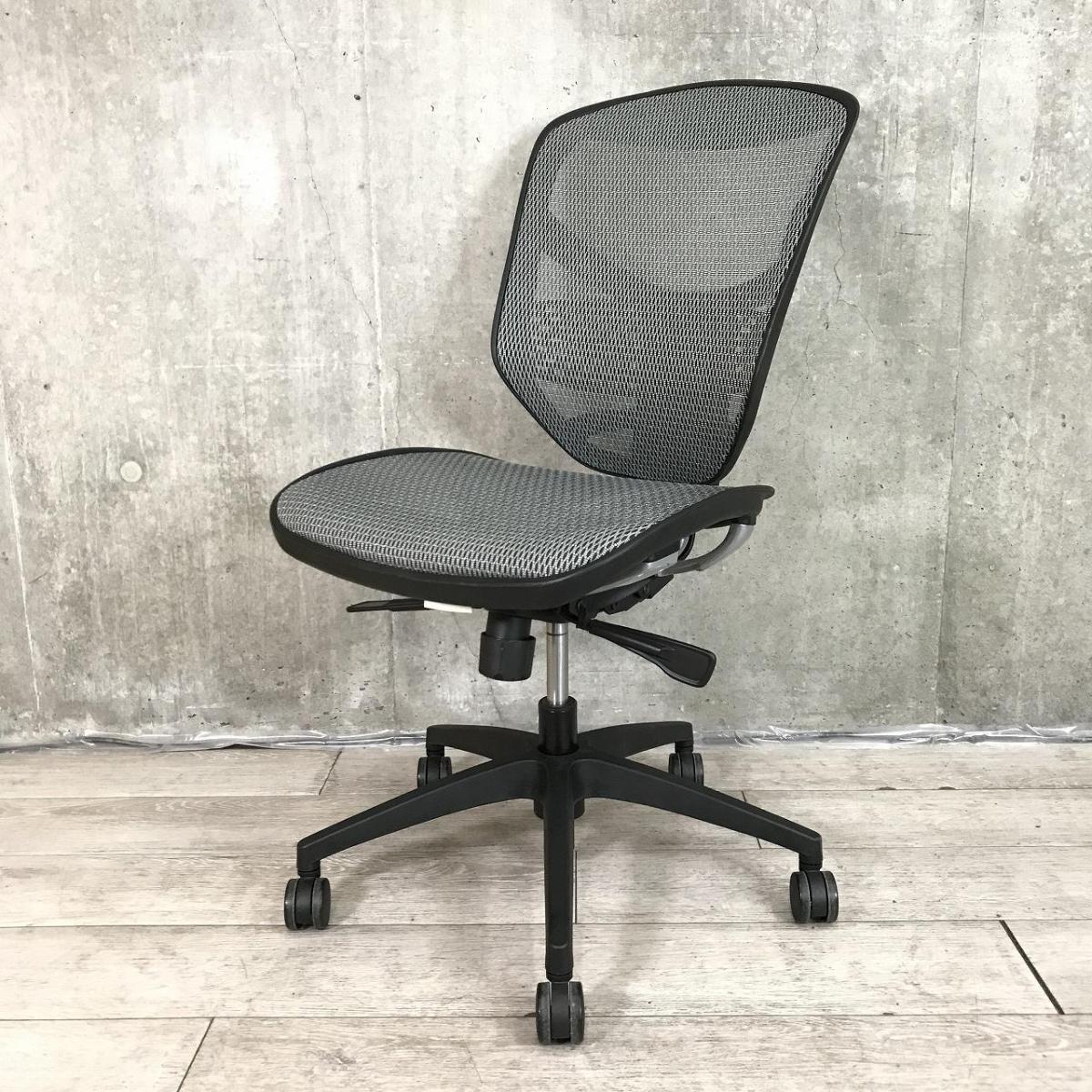 【エルゴヒューマンの基本機能を搭載！シャープなデザインのメッシュチェア！】■エルゴヒューマン製　エンジョイチェア　肘無ハイバック　背座面メッシュ　■可動肘　ランバー付　■グレー
                        エンジョイ
                                    中古
            