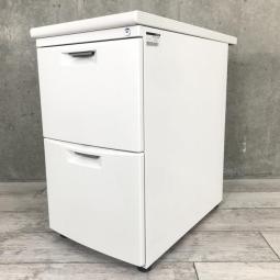【在庫入替セール品！】【デスク横に置いて収納と作業スペースを同時に確保！】【デスク周りの書類をスッキリ整理！】/オススメ(おすすめ) /人気商品【弊社使用欄：A00992850】■イトーキ製　CZNシリーズ　2段脇机　H700mm　ホワイト　シリンダー錠