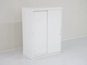 【遠方倉庫在庫品】■W800スライド引き戸だから開閉スペースに困らない！　■ITOKI（イトーキ）シンラインシリーズ　2枚引き戸　■色：ホワイト【RA】