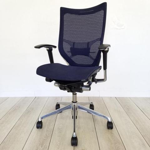 【中古】バロンメッシュチェア  オカムラ（okamura） 肘付ハイバックチェア