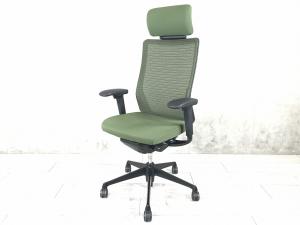 【T1】【外部倉庫在庫品】 ヘッドレスト付き オカムラ　okamura　コーラル　ヘッドレスト付　メッシュ