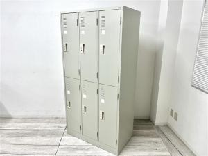 【定価約6万円】【衣類や貴重品の収納に便利な更衣ロッカー！】■プラス/LKシリーズ　■6人用ロッカー　■ニューグレー　■シリンダー錠