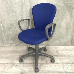 【在庫入替セール】コクヨ　レグノ2　ローバックモデル　固定肘付き　ブルー×グレーシェル　定番オフィスチェア　スタンダードな製品
