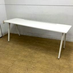 内田洋行　ウチダ　レムナ　ワークプレイスシステム　片面テーブルタイプ　平机　ホワイト天板×ホワイト脚　W2000×D600サイズ