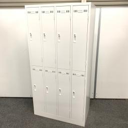 【定番の8人用更衣ロッカー】人気のホワイトカラー！！生興製｜８人用ロッカー/シリンダー錠
