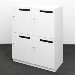内田洋行の4人用パーソナルロッカー入荷！中古　ロッカー　パーソナル　4人　ホワイト　投函口付き　ダイヤル錠　UCHIDA　HS