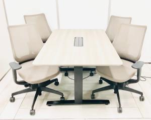 【セット商品（テーブル×1、チェア×4）】電動昇降テーブル ミーティングテーブル オススメ(おすすめ) 大人気 ・Okamura/オカムラ ・Swift/スイフト ※横浜本店撮影画像※