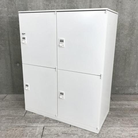 【⑥/25】【商品入替対象】【クレジットカード決済優先】【西】4人用メールロッカー【ホワイト天板付き】■okamura（オカムラ）製　4用パーソナルロッカー　■ダイヤル錠　■ホワイト【天神ビッグバン】【天神BBB】【博多コネクティッド】【博多コネクティッドボーナス】【福岡西店在庫】　【【福岡オフィス家具】【福岡中古家具】【中古事務什器】【中古チェア】【中古椅子】