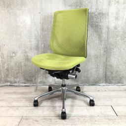 【関東倉庫在庫品】【ワーカーの姿勢をサポートするチェア！】■オカムラ製　ゼファーメッシュ　肘無ハイバックチェア　■イエロー【弊社使用欄：A00974074】【ECBMC】【在庫入替セール品につき限定特価！】