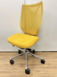 【在庫入替セール品】OAチェア　ハイバック肘無　オカムラ　サブリナ【マンゴーイエロー】