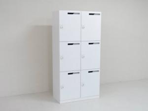 【フリーアドレスやコワーキングオフィスの相棒！6人用メールロッカー！】■コクヨ（KOKUYO）製　エディア（EDIA）　6名用パーソナルロッカー　■ダイヤル錠　■ホワイト