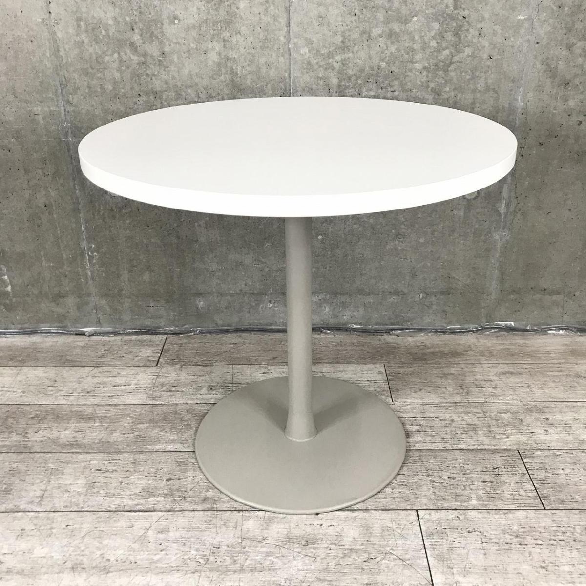 【スタンダードなデザインで使いやすい！】■丸テーブル　W800mm　ホワイト　■リフレッシュ空間にオススメ！【在庫入替セール品！（本在庫限定価格）】【ABW】
                        その他シリーズ
                                    中古
            