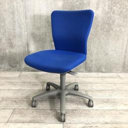 【ワーキングチェアの定番モデル！】■オカムラ（okamura）　カロッツァ（Carrozza）チェア　ローバック　肘なし　ダークブルー　中古　福岡　博多　天神　九州最大級