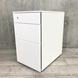 【在庫入替セール（本在庫限定価格）】【フラットなデザインが人気！】■オカムラ製　3段ワゴン　プロユニットシリーズ　ホワイト