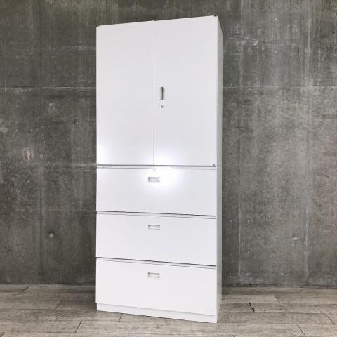 【中古】シンライン  イトーキ（ITOKI） ハイキャビネット／両開き＋3段ラテラル