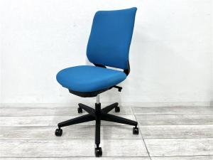 【定価約7万円】【テレワークにも最適！快適な座り心地と充実機能】■コクヨ（KOKUYO）製　ミトラ（Mitra）チェア　ローバック　肘無し　■ファブリック張地　■色：プルシアンブルー