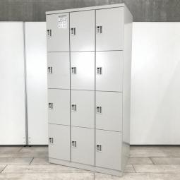 【1台で12名分の手荷物などを収納可能！移転や増員を検討されている方にオススメ！】/オススメ(おすすめ) /人気商品【弊社使用欄：A00988062】■オカムラ（okamura）製　KZ-Ⅱ　12人用ロッカー　パーソナルロッカー　ダイヤル錠　ニューグレー