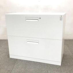 【在庫入替セール品！（本在庫限定価格）】☆窓下スペースにも設置しやすい！　■コクヨ　エディアシリーズ　2段ラテラル書庫　ホワイト【引出し型キャビネット】【KOKUYO　EDIA】【AD】