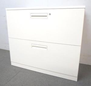 ☆今がチャンス！【在庫入替セール品！（本在庫限定価格）】【省スペースに設置！】■コクヨ製　2段ラテラル書庫　天板付　■エディアシリーズ　ホワイト★