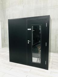 【新しい時代の働き方！プライベート空間で業務効率アップ！パーソナルワーキングブース「WeBooth」入荷！】■アイリスオーヤマ製　ウィ・ブース（WeBooht）　2人用ワークブース　■テーブル＋ネスティングチェア＋コンセント電源付　■ブラック【ABW商材】【関東倉庫在庫品】【弊社使用欄：A00900392】