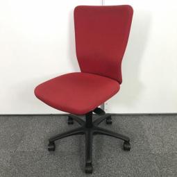 【在庫入替セール品】【安定感のある座り心地！オフィスの王道チェア！】■オカムラ（okamura）カロッツァチェア (Carrozza)　■ハイバック　肘無し　■レッド　【分厚いクッションとシンプルで使いやすい操作性！】【弊社使用欄：A00992721 】