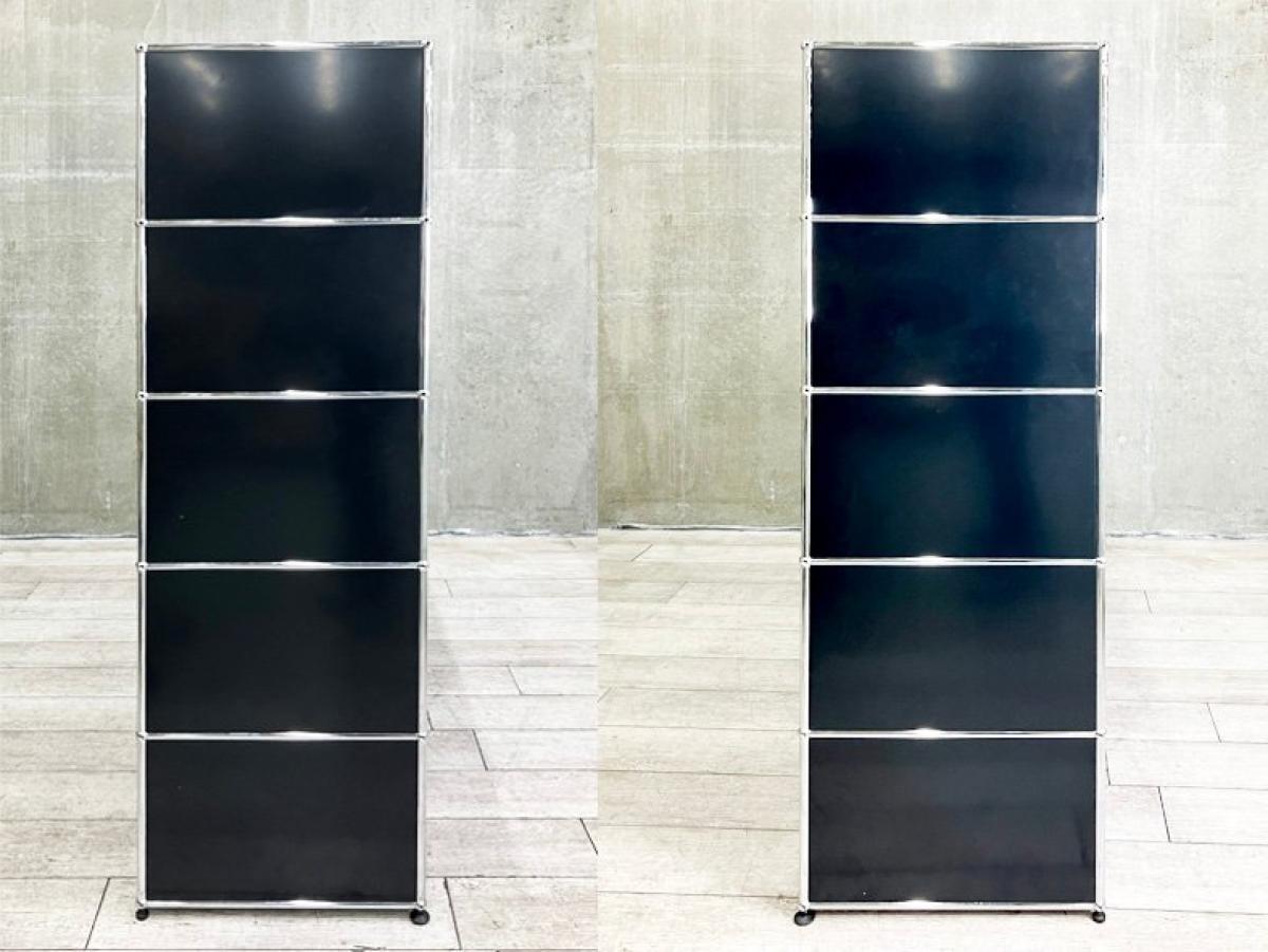 展示品■USM■ハラーシステム■サイドボード■キャビネット■3段2列■黒■55円 中古】USMハラー キャビネット USMハラー 書庫その他 185745