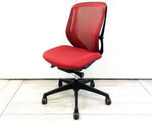 【在庫入替品】【三次元曲面が快適にフィット！】【背もたれのカーブを変えられる！新感覚のオフィスシーティング！】/オススメ(おすすめ) /人気商品■オカムラ製　シルフィーチェア　ローバック　背面メッシュ　レッド　【K】