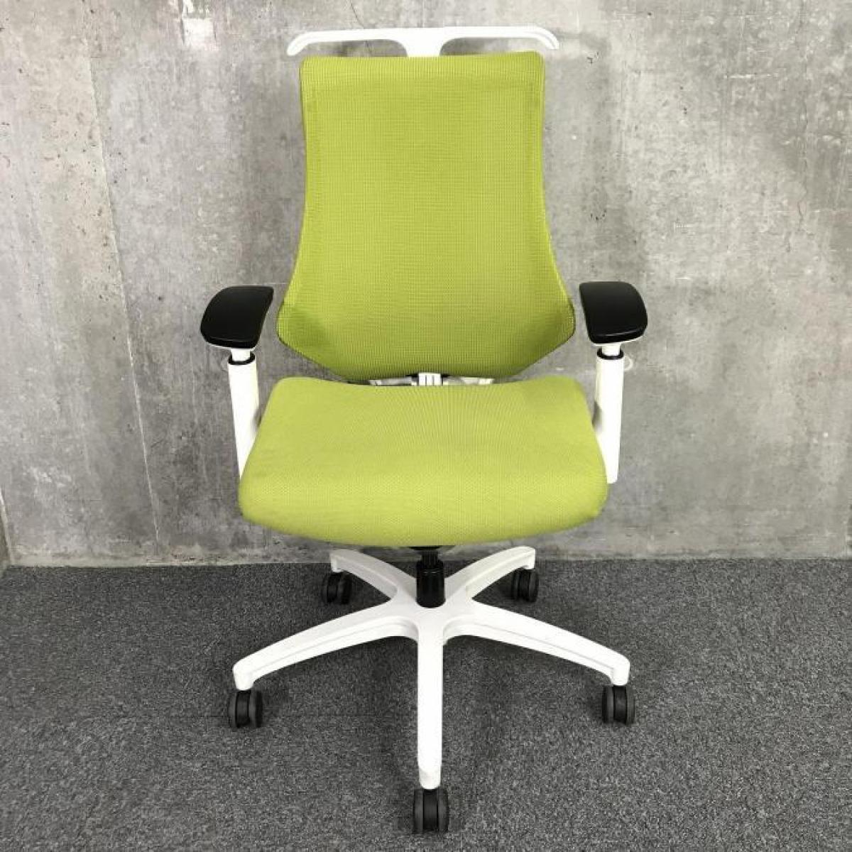 中古】エフメッシュ KG-177JBH-W9** イトーキ/ITOKI 肘付ハイバック 