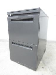 【かっこよくて汚れが目立ちにくいブラックカラー！】■ウチダ　フィードシリーズ　3段ワゴン　H650mm　■【UCHIDA　FEED/フィード】【デスクサイドキャビネット】フリーアドレス対応【管理番号：A01015172】【ID】