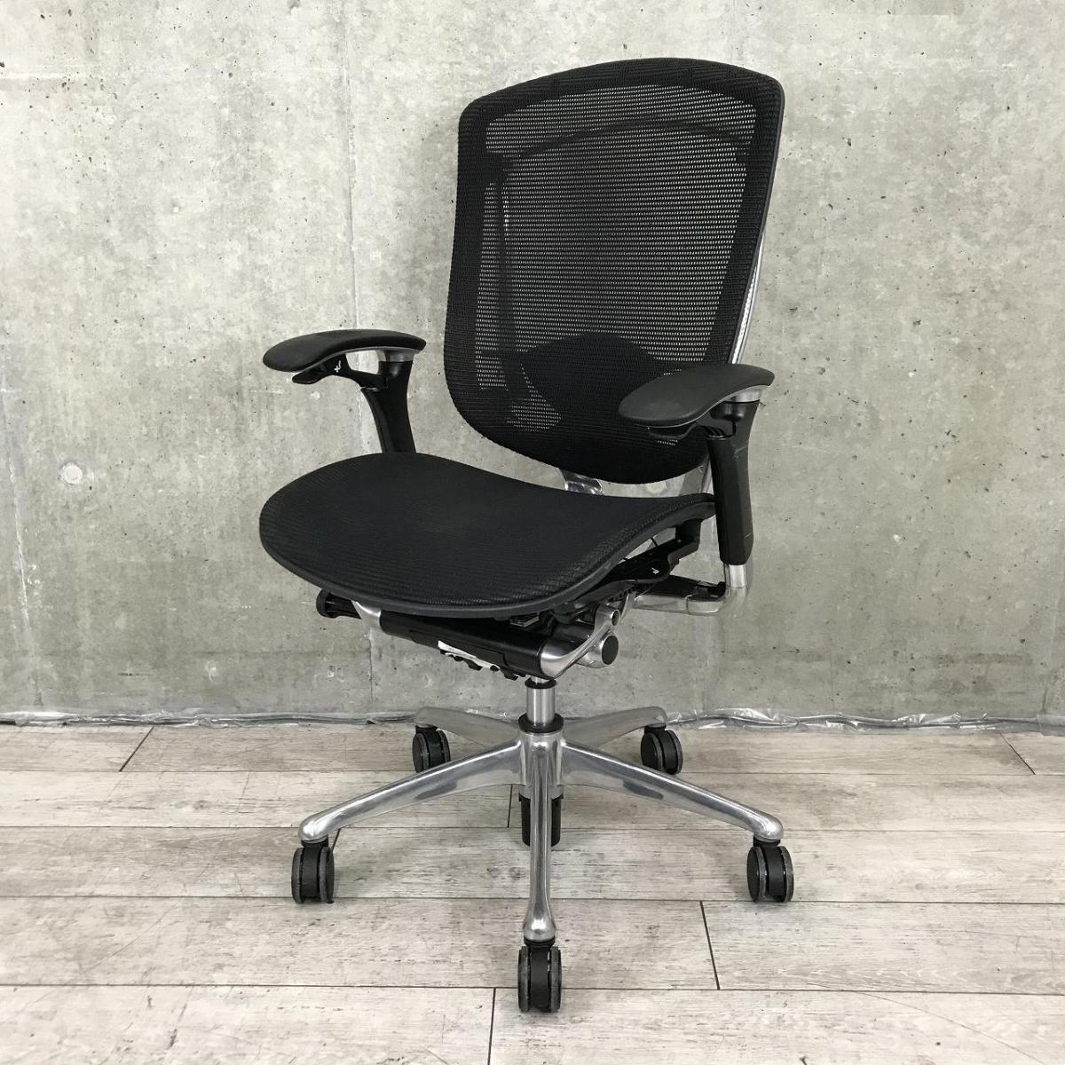 オカムラ　コンテッサ　可動肘　背・座メッシュ　中古品 楽天市場】オカムラ コンテッサチェア 背メッシュ 座本革 可動肘