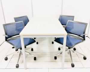 【セット商品（テーブル×１台/チェア×４脚）】角形天板 T字脚タイプ オススメ(おすすめ) 大人気 ・UCHIDA/内田洋行 ・notio/ノティオ ※横浜本店撮影画像※