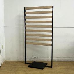 【2021年製】KOKUYO　コクヨ　Patio（パティオ）　ルーバーパネル（スタンダードタイプ　ローパーテーション　ナチュラルオーク×ブラック　カフェラウンジシリーズ【ABW】