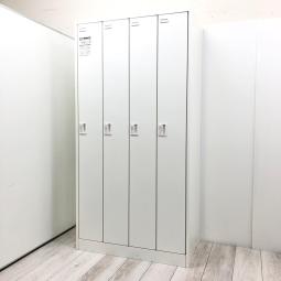 【キーレスなダイヤル錠タイプ！】幅広い用途に対応できます！オフィスフロアにも設置しやすい
■オカムラ/FZ/ホワイト　便利な４人用ロッカー！【IB】