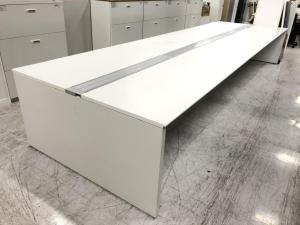 【倉庫在庫品】【内田洋行製フリーアドレスデスク　アルセナ】｜【W4800mm　8名様使用推奨】｜天板ホワイト｜執務用やミーティング用にもおすすめです！オフィスバスターズ　梅田本店