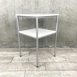 【様々な空間にフィットする電話台！アルコール消毒液スタンドとしても！】■コクヨ（KOKUYO）製　テレホンスタンド　電話・プリンター台　W450mm角型　■ホワイト【2505】弊社使用欄【A01018167】