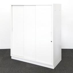 【イトーキ製の開閉スペースを確保した人気のキャビネット！】■3枚引き違いキャビネット　■イトーキ　■シンライン　■幅800mm×奥行き450mm×高さ1100mm　鍵付き書庫　オフィスバスターズ東大阪店