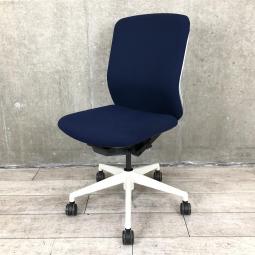 【関東倉庫在庫品】【背もたれが広く身体をしっかり支えます！】■ウチダ製　クレネ　肘無ハイバッグチェア　■ブルー【弊社使用欄：A00990428】【ECBMC】【在庫入替セール品につき限定特価！】