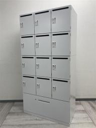 【限定4台】12人用パーソナルロッカー　多人数の収納をこれ1台で解決　ラテラル書庫付でお得感満載　ABW環境にピッタリ　※マスターキーは別途見積必須　買い増し　増員　入替　事務所開設　起業　移転　引っ越し　オフィスバスターズ　心斎橋店