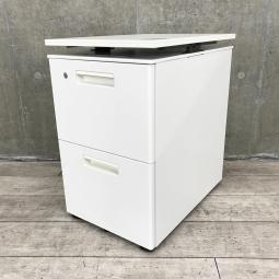【限定4台】【珍しい天板昇降式！用途は様々なレベルアップワゴン入荷！】■コクヨ（KOKUYO）　GTワゴンシリーズ　2段ワゴン　フリアド用　■天板昇降式　H645～790㎜　■シリンダー錠 　■ホワイト　オフィスバスターズ　心斎橋店　買い増し　増員　引っ越し　移転　レイアウト　変更