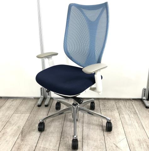 【中古】サブリナ C833BW 6543 オカムラ（okamura） 肘付ハイバックチェア