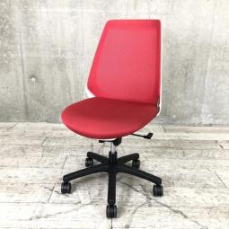 【理想的な作業姿勢をキープ！明るいカラーで通気性も良い背もたれメッシュ！】■イトーキ（ITOKI）　 ノナ（nona）チェア　ハイバック　肘無　背面メッシュ　■ラズベリーレッド × ホワイトフレーム【弊社使用欄：A01018468】【ID】