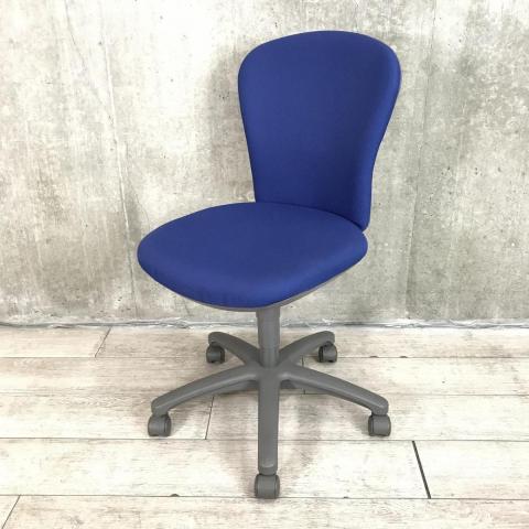 【コスパ良し！シンプルな機能で人気の定番チェア！】/オススメ(おすすめ) /人気商品【弊社使用欄：A01019571】■ローバック　肘無し　スタンダードタイプ　ブルー/コクヨ/レグノ