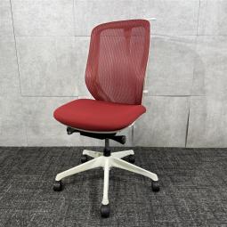 【オカムラ製の売れ筋チェア☆】オカムラ　シルフィー　メッシュ　コートハンガー付　肘なし　レッド　中古　福岡　博多　天神　九州最大級
