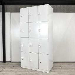 【在庫入れ替え】【キーレスな便利なダイヤル錠！個人の荷物保管に最適な12人用ロッカー！フリーデスクとの相性抜群！】■コクヨ製　エディア　12人用パーソナルロッカー　■ホワイト　■ダイヤル錠
