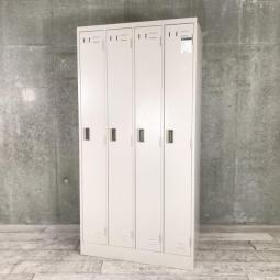 【限定1台】　【収納幅縦長のため、コートなど長い商品も収納可能】　4人用　更衣ロッカー　コクヨ　LKロッカー　ニューグレー　収納　増員　買い増し　入替　起業　移転　引っ越し　レイアウト変更　オフィスバスターズ　心斎橋店